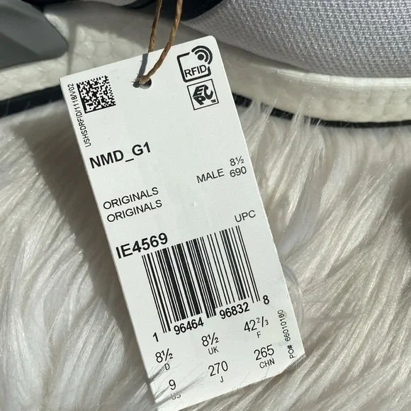 ☀️ADIDAS NMD_G1 Men’s 9+10 white black - Picture 15 of 15